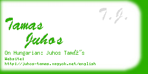 tamas juhos business card